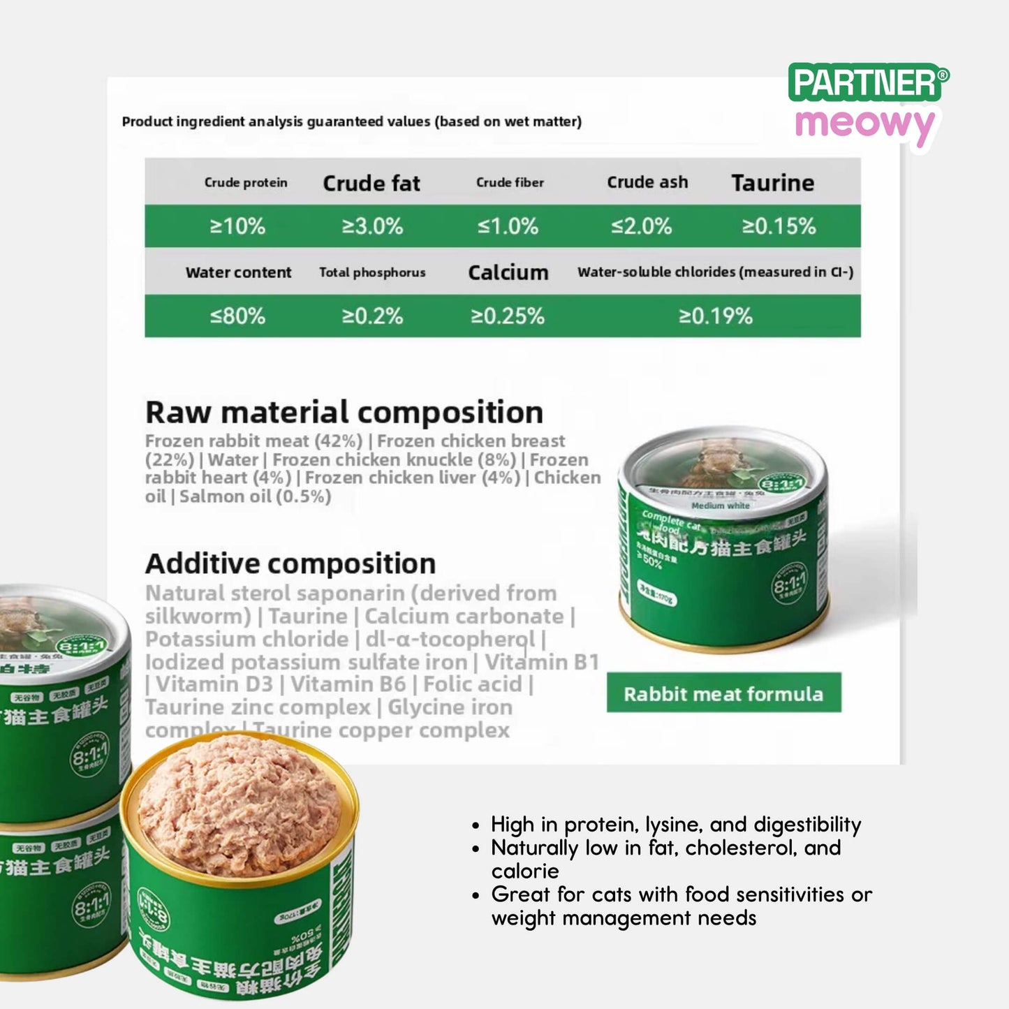 8:1:1 Complete & Balanced Staple Cat Wet Food Can 170g