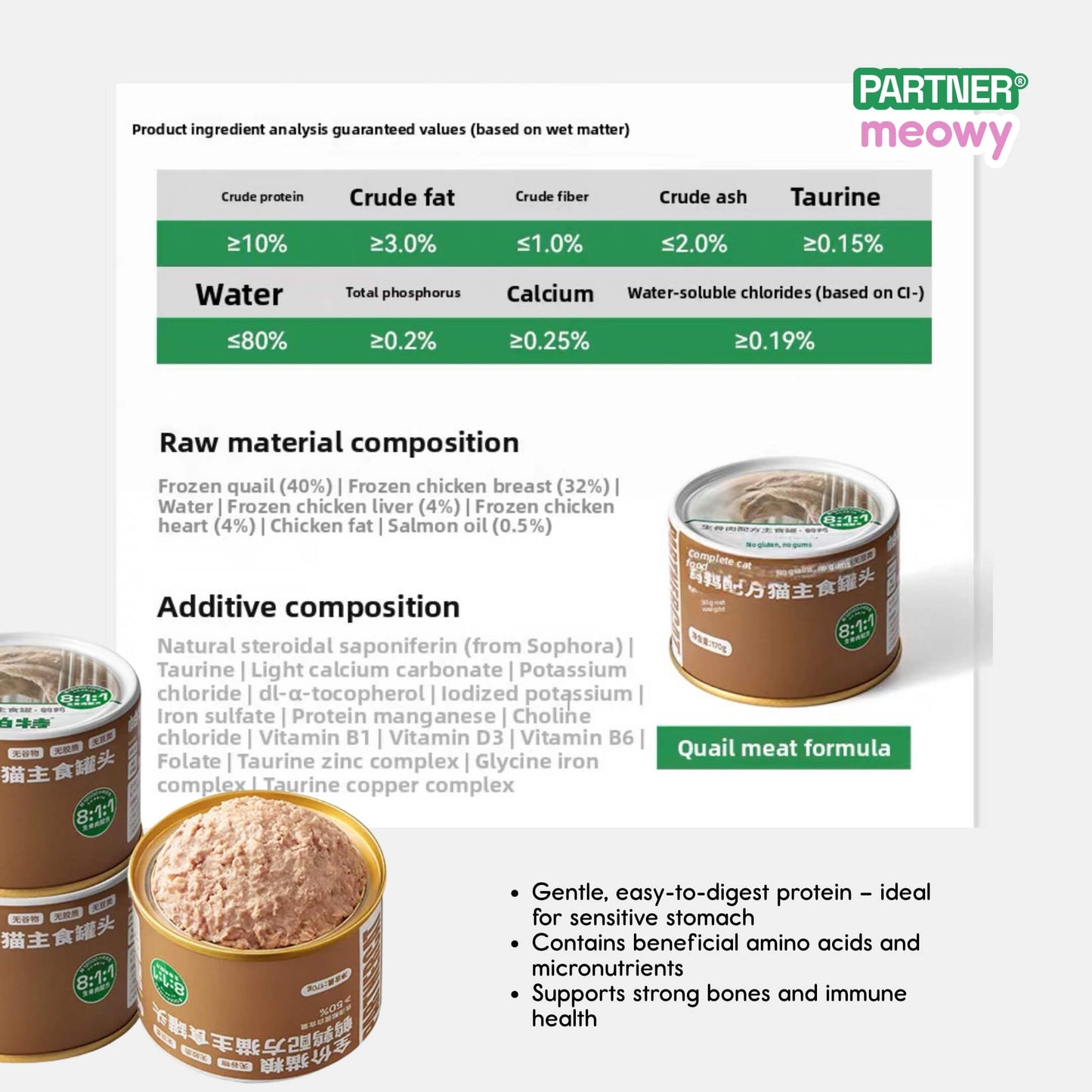 8:1:1 Complete & Balanced Staple Cat Wet Food Can 170g