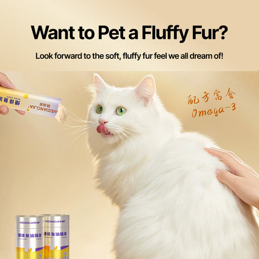 Fish Oil Burst-Bead & Fresh Meat + Cheese Cat Sticks